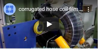 vertical hose coil wrapping machine